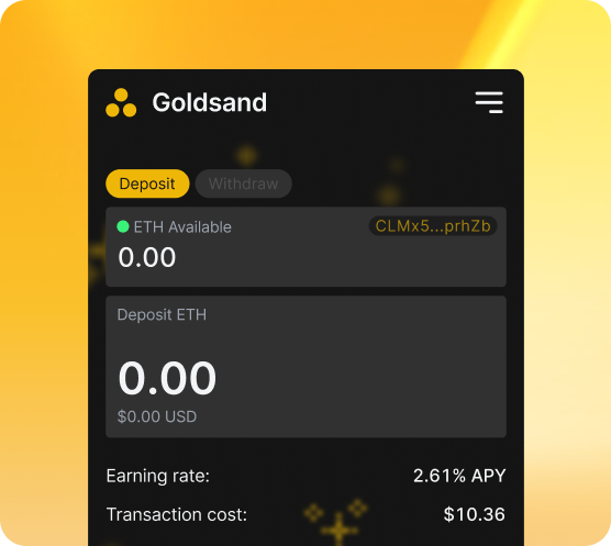 Goldsand Staking Interface